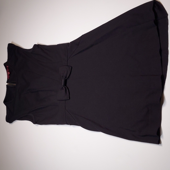 TED BAKER Aruna black bow embellished pleated Fit and Flare Dress Size 2 - Picture 8 of 12